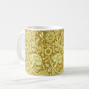 Jugendstil-Noblesse, Mustard Gold und Gelb Kaffeetasse