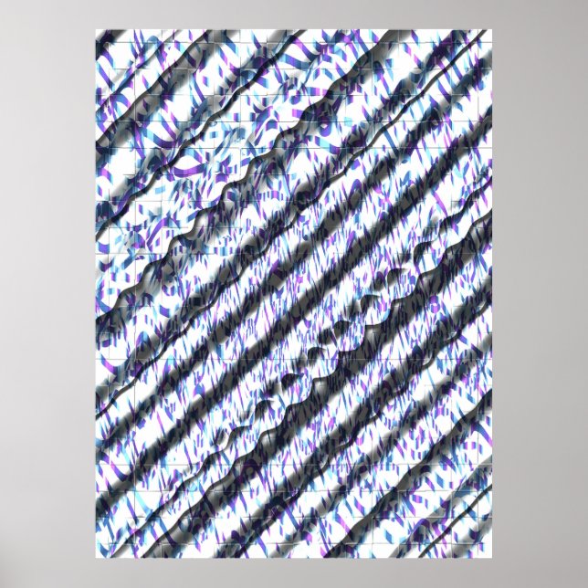 Jugendstil OP Art Muster  Poster (Vorne)