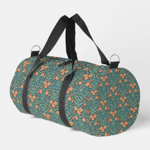 Jugendstil orange tulpenartige Blumengestaltung Duffle Bag