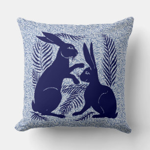 Jugendstil-Paar Hasen De Morgan und Morris Kissen