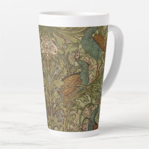 Jugendstil-Pfau-Blume-Jacquard Milchtasse