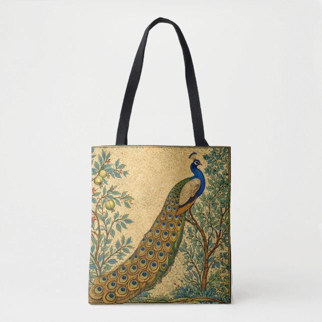 Jugendstil Pfau Botanische Illustration (Vorderseite)