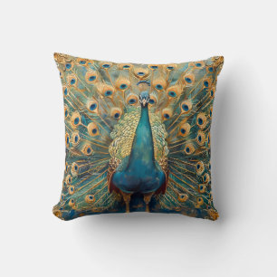 Jugendstil Pfau Kissen