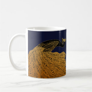 Jugendstil Pfau Will Bradley Kaffeetasse