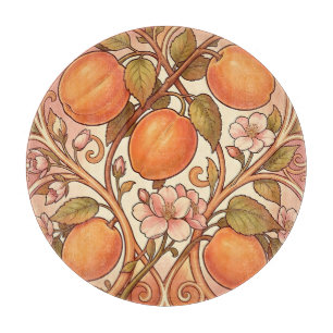 Jugendstil-Pfirsichblüten-Ornament Schneidebrett