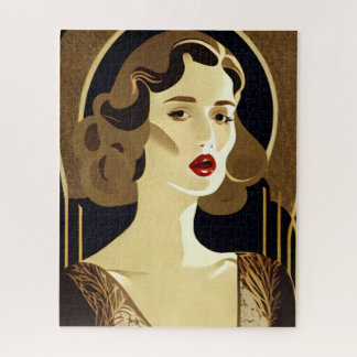 Jugendstil-Portrait Puzzle