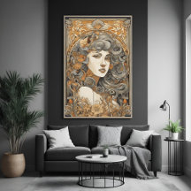 Jugendstil-Portrait Vintage Frauen