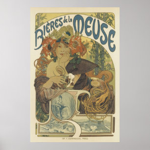 Jugendstil-Poster - französische Schönheit Poster