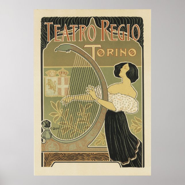 Jugendstil-Poster - Teatro Regio Poster (Vorne)