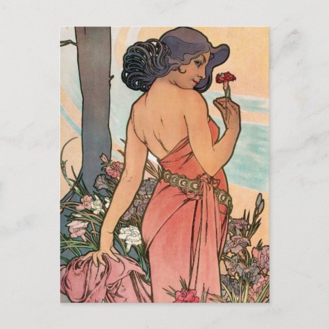 Jugendstil Postkarte (Vorderseite)