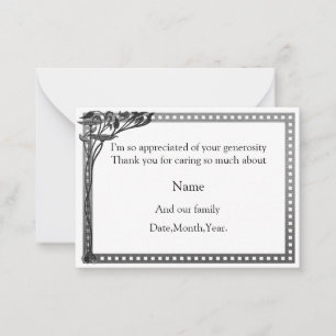 Jugendstil-Rahmen Dankeschön-Karte Mitteilungskarte
