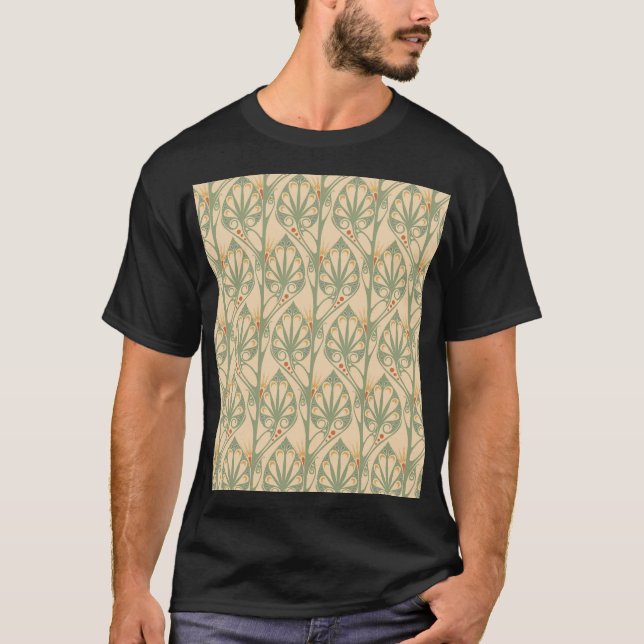 Jugendstil, Retro-Tapete-Design. T-Shirt (Vorderseite)