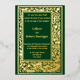 Jugendstil-Rose Banca del Gottardo Folieneinladung