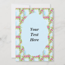 Jugendstil Rose Weave Muster Einladung