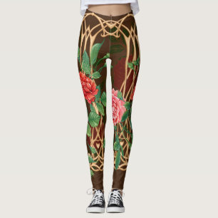 Jugendstil-Rose: Wicker Imitation Leggings