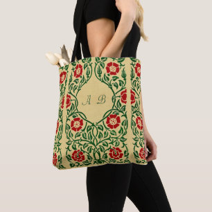 Jugendstil-Rosen- und Weinreben-Tasche