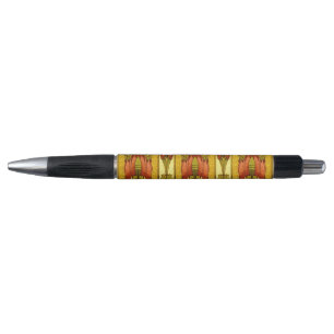 Jugendstil rotes Tulpen-Blumenmuster Kugelschreiber