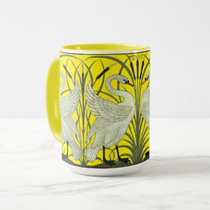 Jugendstil-Schwan-Friesmuster von Walter Crane Tasse