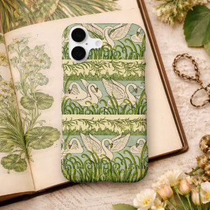 Jugendstil Schwan-Muster – Vintage Botanischer Sch iPhone 15 Pro Hülle