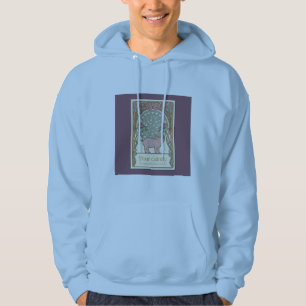 Jugendstil-Schwein-Mohn-Rahmen-Tea-Time-Hoodie Hoodie