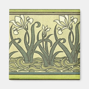 Jugendstil Schwertlilien - Magnet