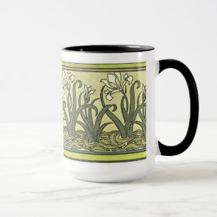 Jugendstil-Schwertlilien - Tasse