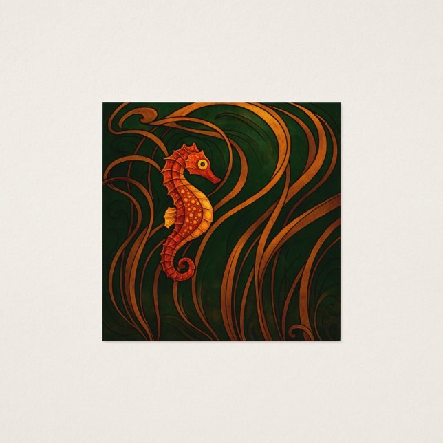 Jugendstil-Seepferdchen  (Vorderseite)