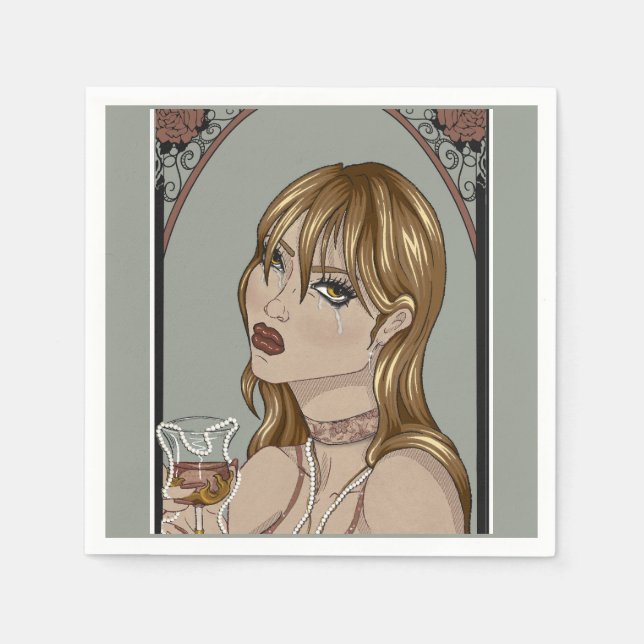 Jugendstil Serviette (Vorderseite)