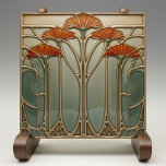 Jugendstil [Set 3/4] Fliese<br><div class="desc">Erleben Sie Ihr Zuhause-Dekor mit dem "Art Nouveau Bloom Keramik Tile", einem atemberaubenden Stück, das die Eleganz und Eleganz der Jugendstil-Bewegung einfängt. Diese Keramik, gedruckt von Zazzle, zeichnet sich durch ein kompaktes Design von stilisierten Blume in warmen Orange- und Rottönen aus, Set gegen einen beruhigenden Farbverlauf von Grüntönen und Blues....</div>