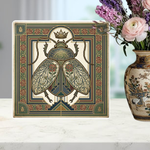 Jugendstil-Skarabäus-Kronenjuwelendesign Fliese