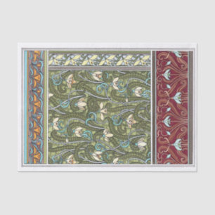 Jugendstil-Snowdrop-Blume des französischen Künstl Seidenpapier
