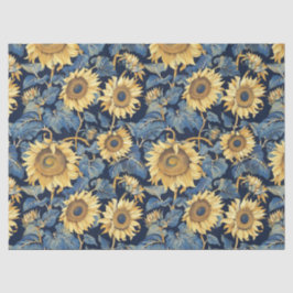 Jugendstil-Sonnenblumen - 10lb, 17"x23" Seidenpapier