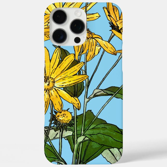 Jugendstil-Sonnenblumen Case-Mate iPhone Hülle (Rückseite)