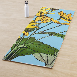 Jugendstil-Sonnenblumen Yogamatte