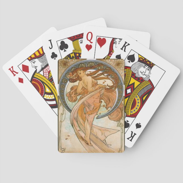Jugendstil-Spielkarten Spielkarten (Rückseite)