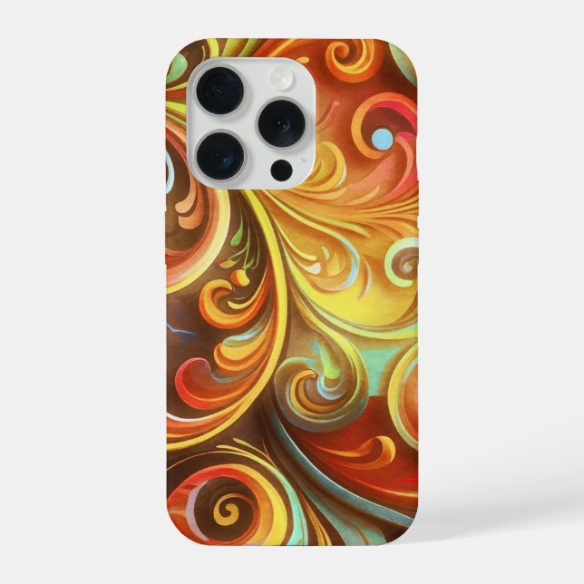 Jugendstil: Strahlendes Barock dreht sich  iPhone Hülle (Rückseite)