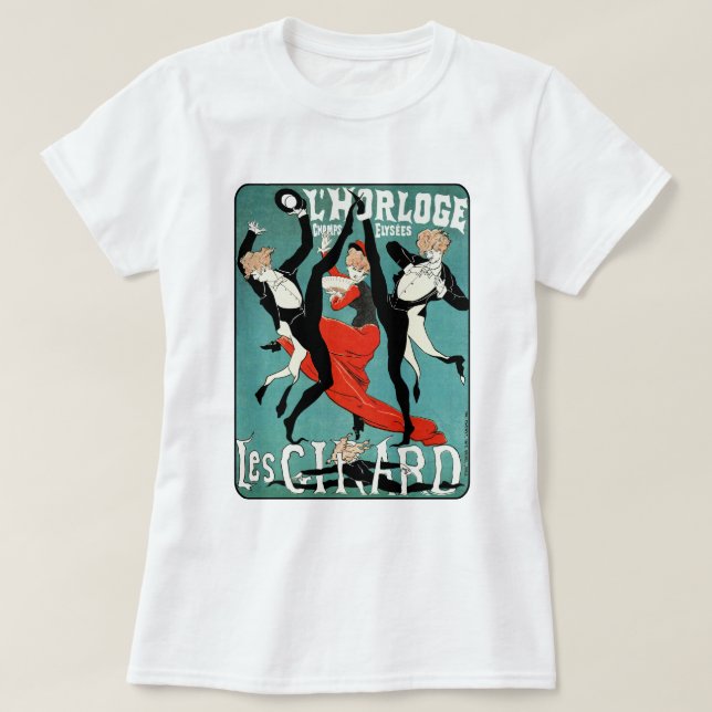 Jugendstil-Tanz-Bild von Jules Cheret T-Shirt (Design vorne)