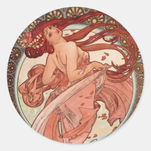Jugendstil - Tanz Runder Aufkleber
