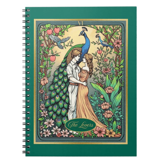 Jugendstil-Tarot-Karte, Die Liebhaber Notizblock (Vorderseite)