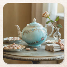 Jugendstil-Teapot Untersetzer Set
