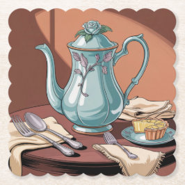 Jugendstil-Teapot Untersetzer Set