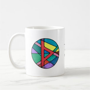 Jugendstil Thurisaz-Runenbecher – VERTEIDIGUNG! Kaffeetasse