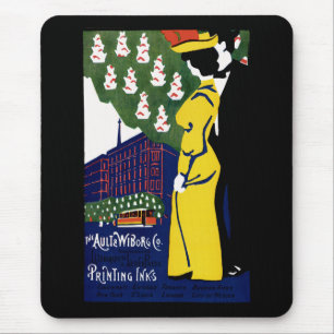 Jugendstil-Tinte-Werbung Mousepad