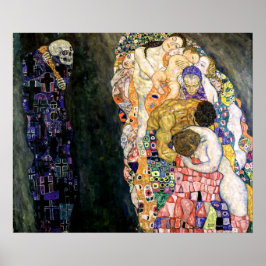 Jugendstil Tod und Leben von Gustav Klimt Poster