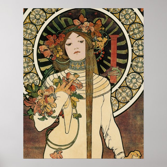 Jugendstil Trappistine Mucha Kunst Poster (Vorne)