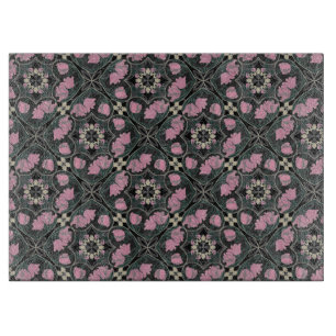 Jugendstil-Tulpe Antike Glas-Schneidbrett Schneidebrett