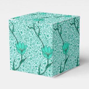Jugendstil-Tulpen-Damaskus, Türkis Geschenkschachtel