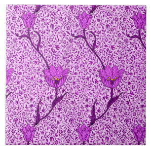 Jugendstil-Tulpen-Damaskus, Veilchen und Orchidee Fliese