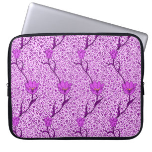 Jugendstil-Tulpen-Damaskus, Veilchen und Orchidee Laptopschutzhülle