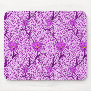 Jugendstil-Tulpen-Damaskus, Veilchen und Orchidee Mousepad